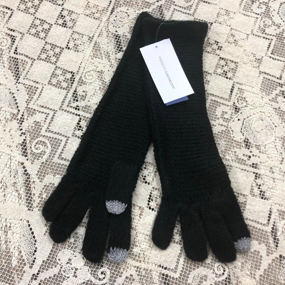 Rebecca Minkoff Garter Stitch Tech Gloves OS